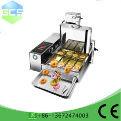 5.5L Hopper Commercial 4 Rows Automatic Donut machine 1500-1800PCS/H Doughnut Maker Temperature Control Single Cylinder Fryer