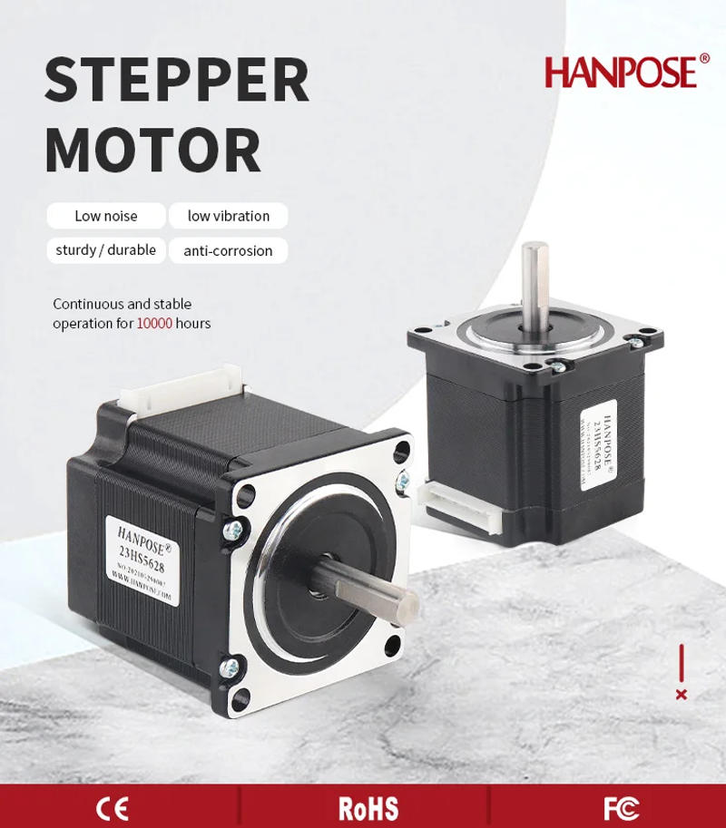 Description Picture 2 of itemHANPOSE NEMA23 stepper motor 23HS5628+ TB6600 driver 9-42V controller 2.8A 126N.CM  For 3D Printer cnc stepper motor kit