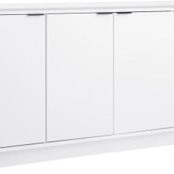 Sideboards Simply Modern 4 Console Table White Doors and Shelves Sideboard Storage Cabinet 60" W x 30" H x 16" D