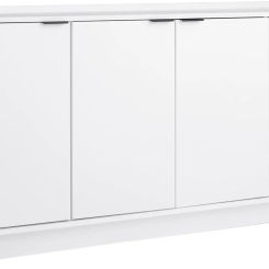 Sideboards Simply Modern 4 Console Table White Doors and Shelves Sideboard Storage Cabinet 60" W x 30" H x 16" D