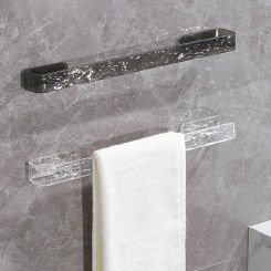 Towel Rack No Punch Acrylic Self-adhesive Shower Room Storage Shelf Wall Hanging Shoes Drain Rack Household Bathroom Accessories