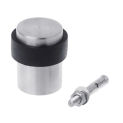 Door Stopper Stainless Steel Floor Mounted Fixed Door Rubber Stops Home Supplies