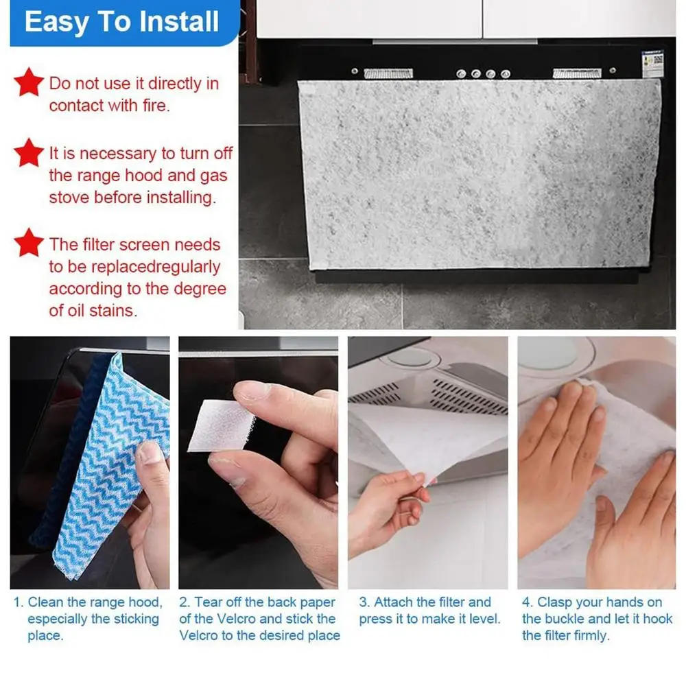 Description Picture 4 of itemRange Hood Filter Paper Disposable Kitchen Hood Oil Absorption Paper 10m Cuttable Non-woven Filters Cooker Hood Extractor Tools