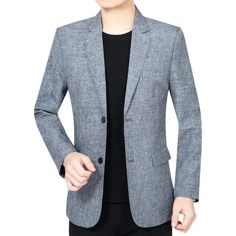 Description Picture 3 of itemNew Spring Man Thin Formal Wear Business Casual Suits Coats Blazers Jackets High Quality Male Slim Blazers Men's Clothing 4XL