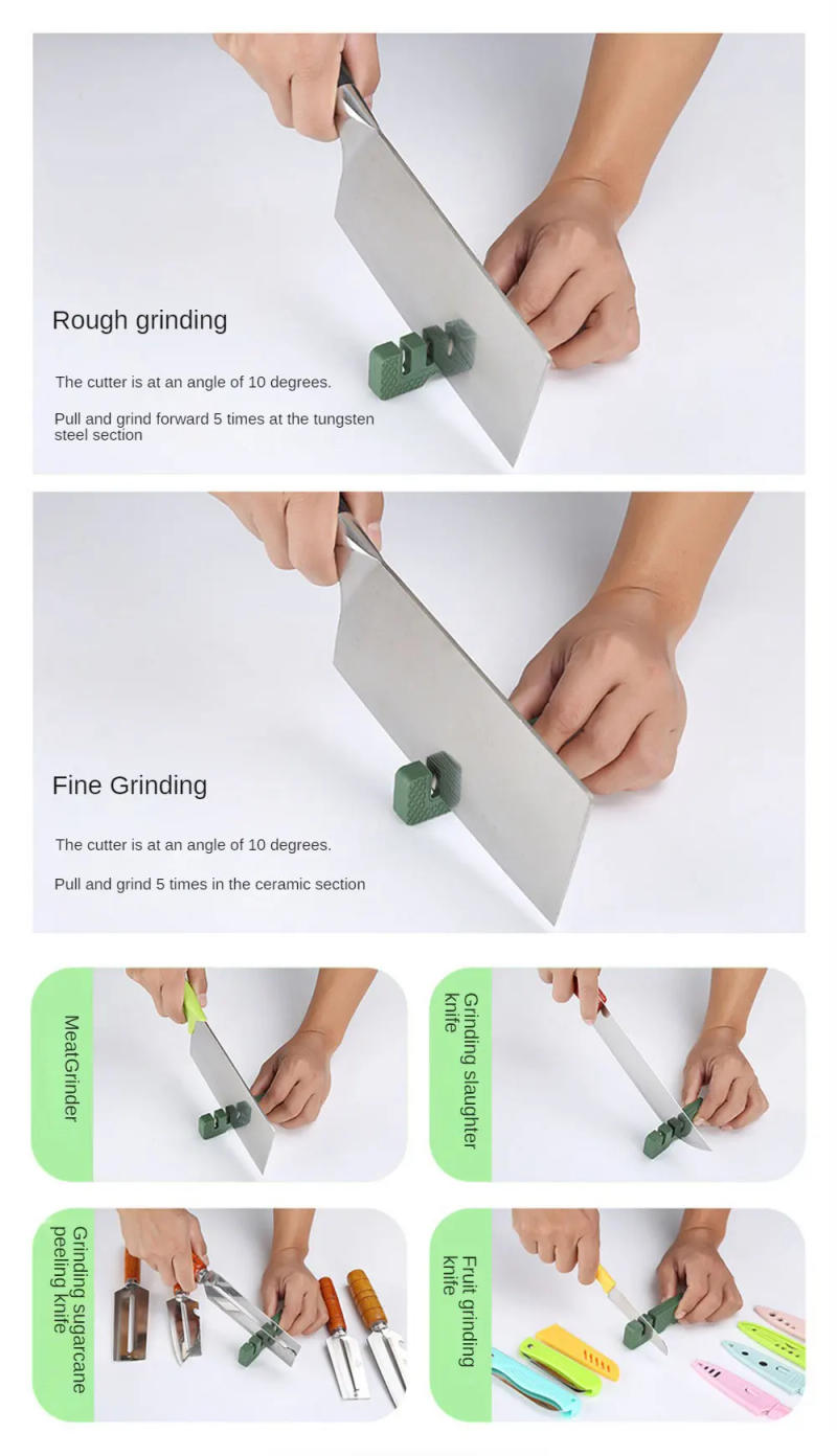 Description Picture 6 of itemMini Portable Outdoors Knife Sharpener Scissor Sharpen Gears Fish Hook Carbide Knife Whetstone Camping Tools Kitchen Accessories