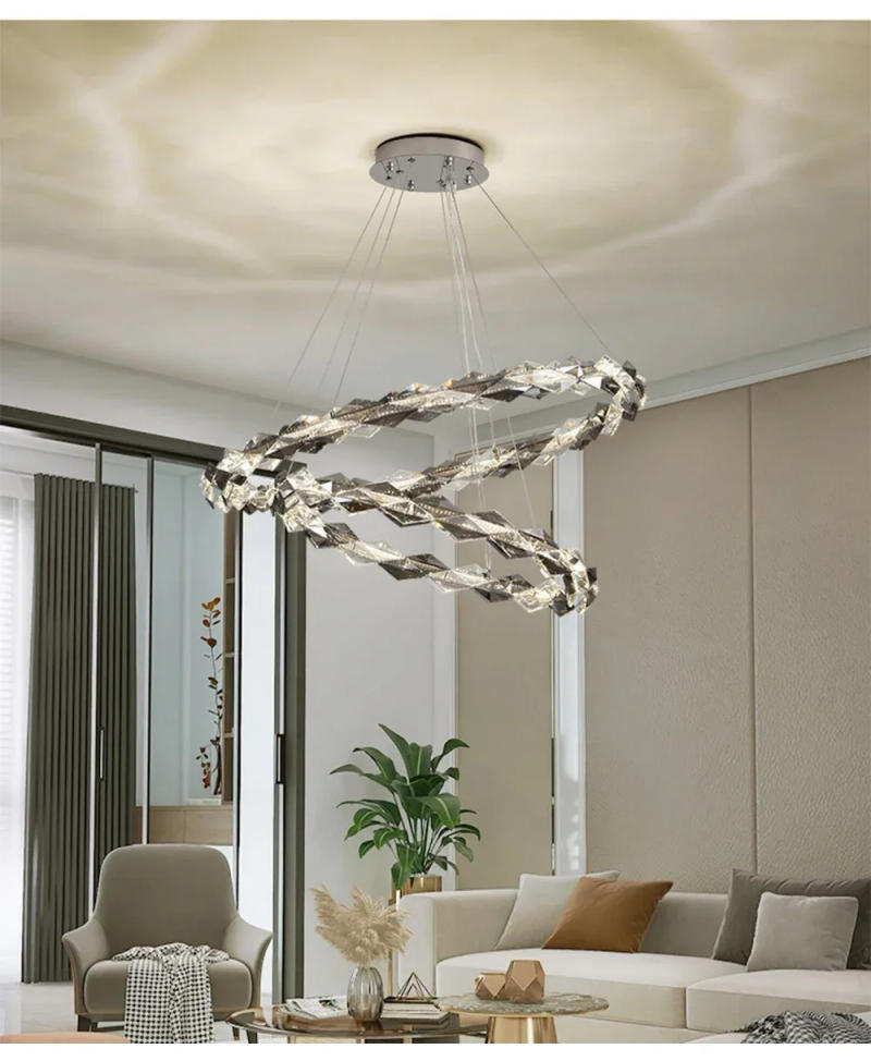 Description Picture 6 of itemMorden New Nordic LED Ceiling Light Living Room Crystal Luxury Ceiling Light Dimmable Room Decoration Bedroom Lighting