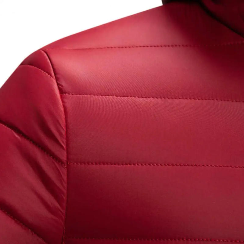 Description Picture 3 of itemSolid Color Cotton Coat Men's Winter Hooded Cotton Coat with Thickened Padding Windproof Warm Long Sleeve Cold Resistant Jacket