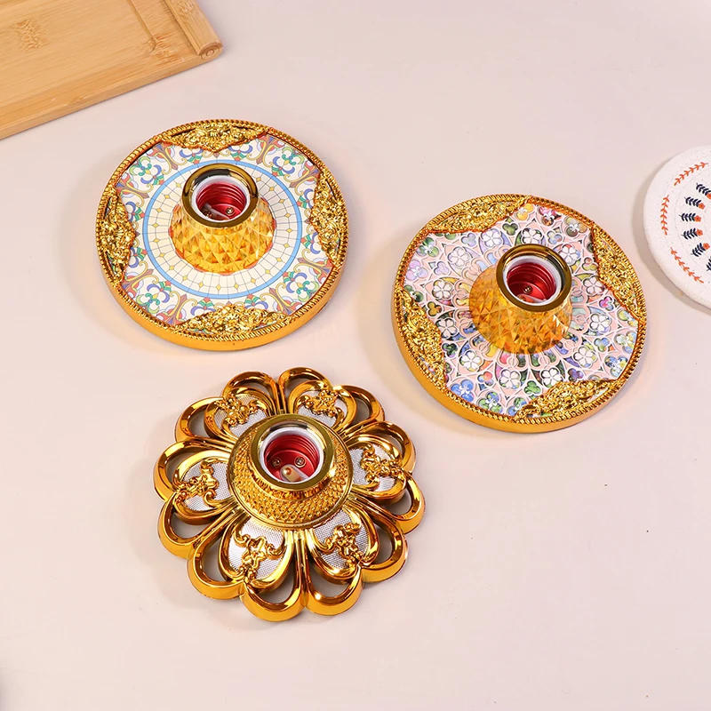 Description Picture 4 of item1Pc E27 Colored Pendant Lamp Holders Round Screw Fixed Base Socket Lamp Bulb Fixing Base Stand Light Bulb Holder