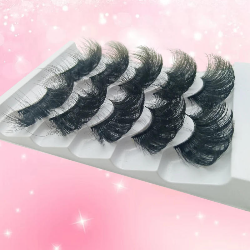 Description Picture 5 of item5 pairs of 25mm super fluffy false eyelashes, artificial thick fluffy eyelashes, naturally extending fluffy and vivid eye makeup