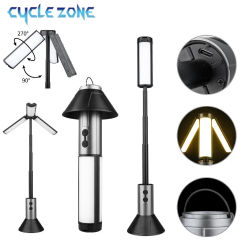 Folding Camping Light Portable Flashlight Telescopic Lantern Rechargeable LED Flashlight Outdoor Work Tent Light with Stand Base