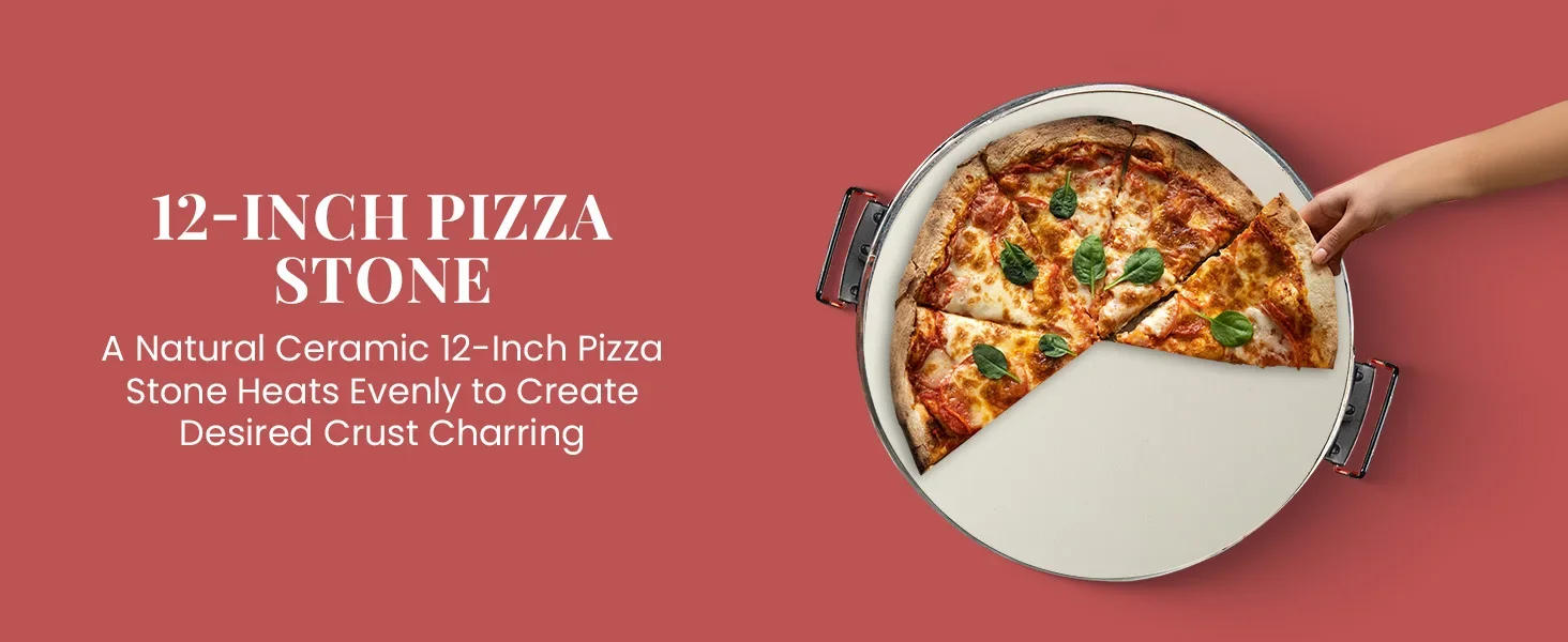 Description Picture 6 of itemCrispy Crust Pizza Oven by Granitestone – Electric Pizza Oven Indoor Portable, 12 Inch Indoor Pizza Oven Countertop, Piz