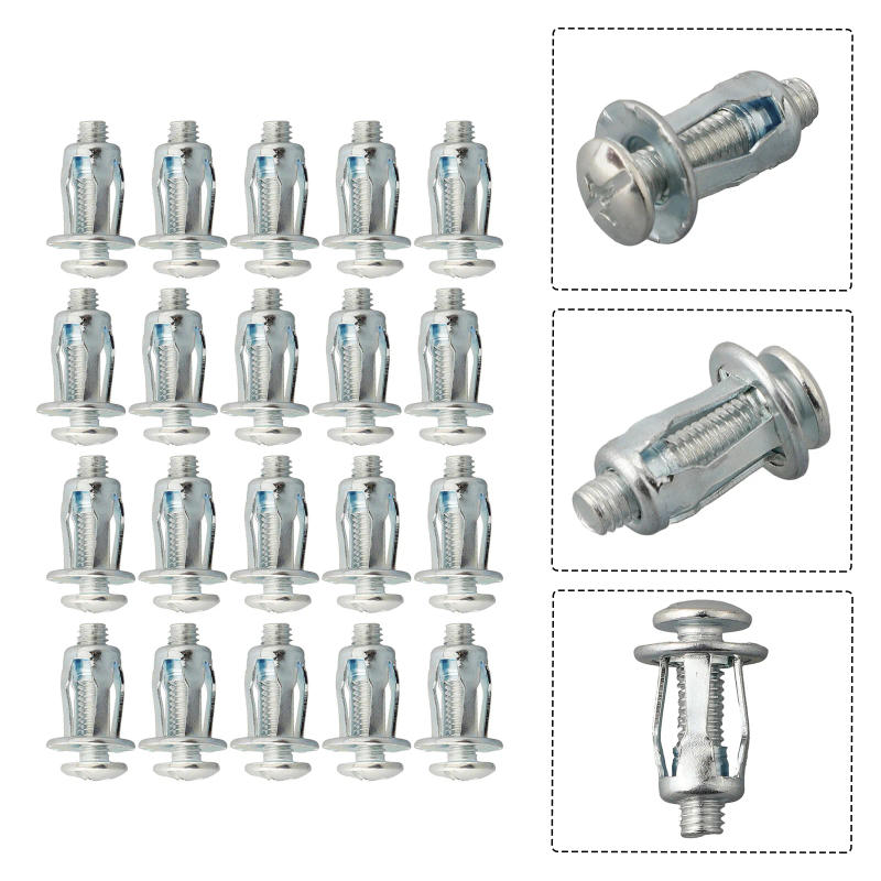 Description Picture 4 of item20Pcs Expansion Screw Petal Nuts With Screw Lantern Shape Fixing Nut Expansion Clamp Rivet Nut Screw Bolt Kit Hardware