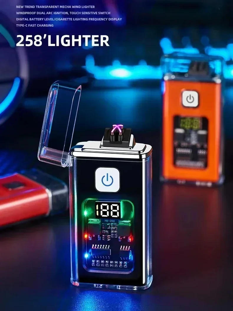 Description Picture 2 of itemFire Starter for Outdoor Camping Gadgets Stylish USB Rechargeable Electric Lighter Cool Windproof Dual Arc Plasma Lighter, Smok