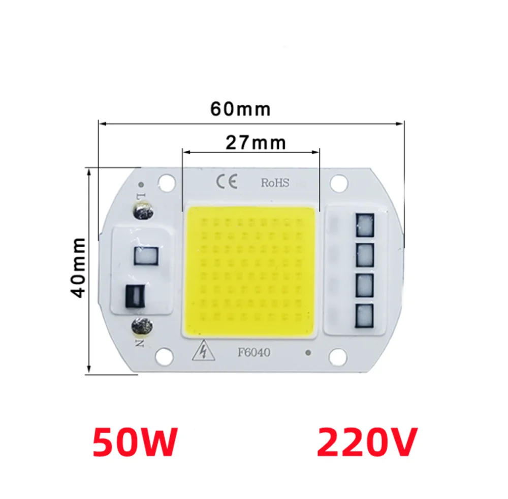 Description Picture 4 of itemLED COB lamp Bead 10W 20W 30W 50W AC 220V 240V IP65 Smart IC No Need Driver DIY Flood light Led Bulb Spotlight Outdoor Chip Lamp