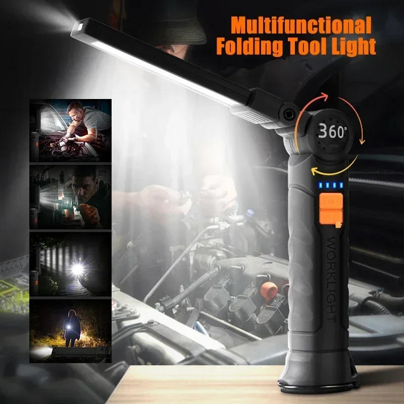 Description Picture 3 of itemMultifunctional COB magnetic rechargeable work light outdoor waterproof strong light flashlight emergency lighting work light