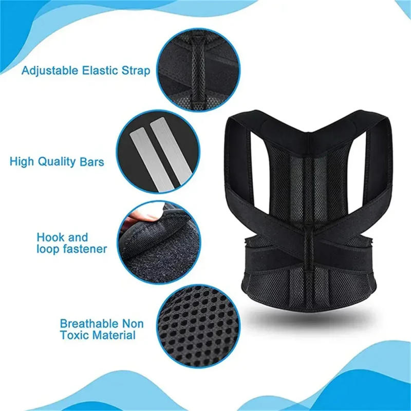 Description Picture 6 of itemHunchback Posture Corrector Support Chest Shoulder Neck Support Tape Training Equipment
