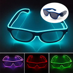 LED Glasses Light Up Glowing Glasses Luminous Sunglasses Flashing Light Glass Party Supplies Makeup Dance Photography Props