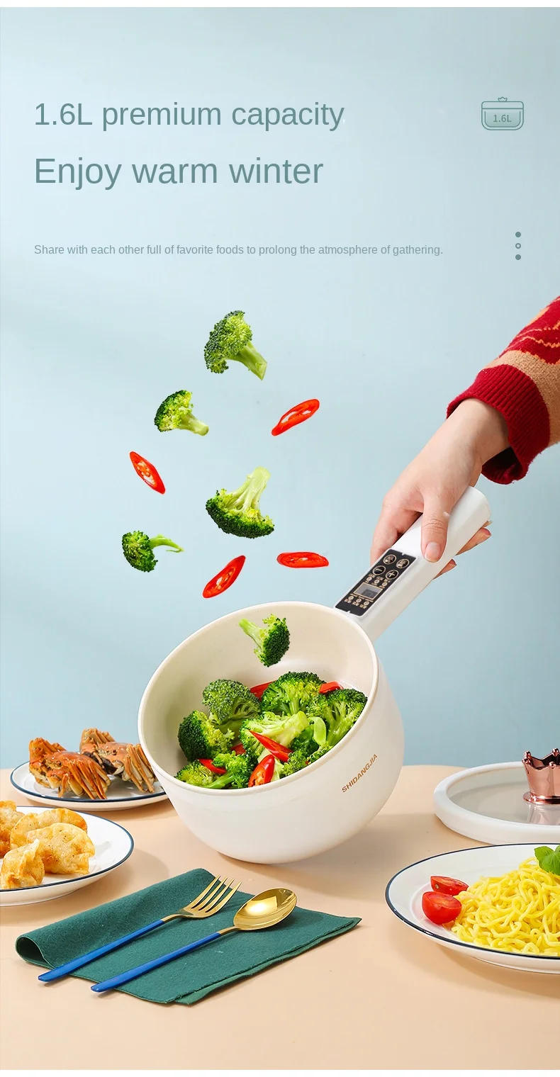 Description Picture 5 of item110V 220V Electric Hot Pot Household Rice Cooker Frying Pot Food Cooking Machine Multi Cooker 1 Layer/2 Layer Available