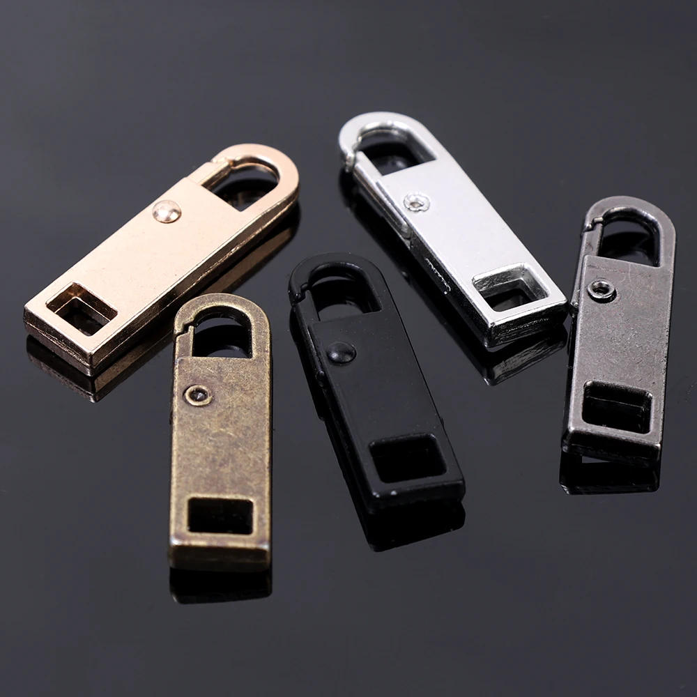Description Picture 4 of item5/1Pcs Universal Metal Zipper Pull Tap Replacement Instant Repair Zipper Head Puller for Clothing Bags DIY Sewing Zipper Sliders