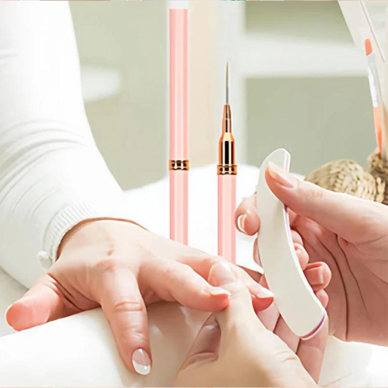 Description Picture 6 of item5Pcs/Set Nail Art Liner Brushes Set Elongated Lines Striping Drawing UV Gel Painting Nail Design Pen Professional Manicure Tool