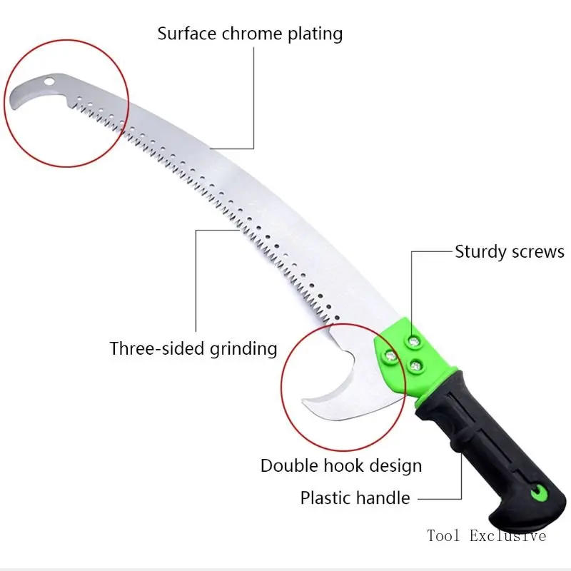 Description Picture 3 of itemTelescopic Pole Saw Reciprocating High Branch Shear Multifunctional Stainless Steel High Saw Resin Garden Fruit Tree Garden Tool