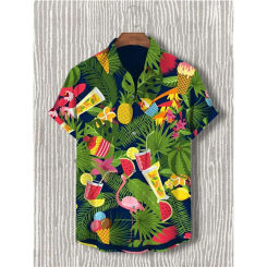 Men's Casual Shirt Hawaiian Shirt Men Summer 3d Print Casual Short Sleeved Shirt For Men Clothing Breathable Shirts