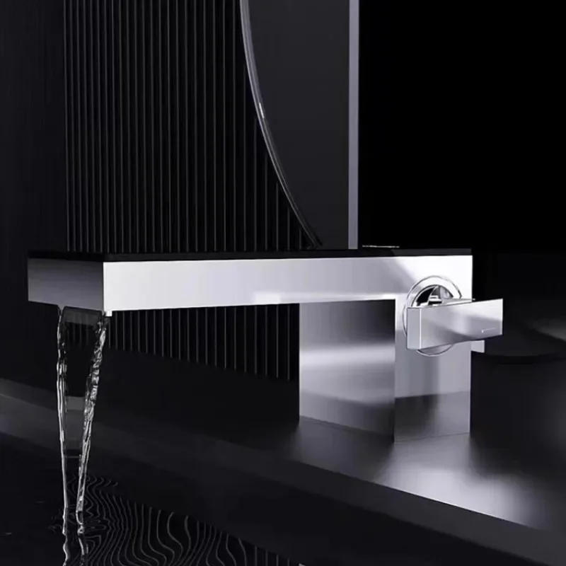 Description Picture 4 of itemBasin Faucets Digital Display Brass Chrome Bathroom Single Handle Hot Cold Waterfall Mixer Tap New Arrival
