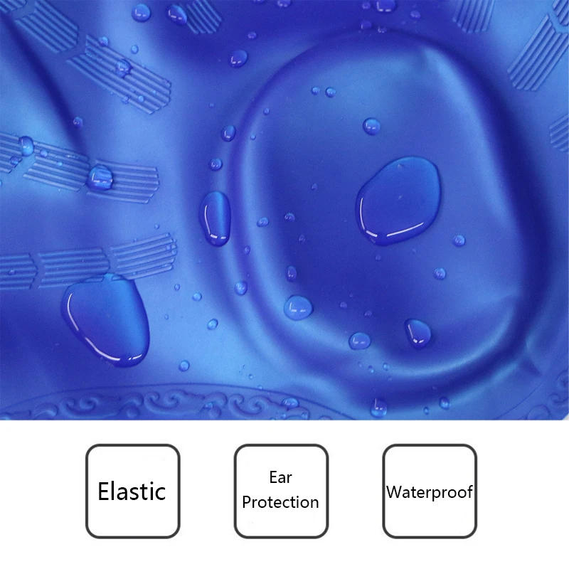 Description Picture 5 of itemWaterproof Swimming Cap Men Women High Elasticity Ears Protection Silicone Diving Cap For Summer Beach Swimming Diving Caps New