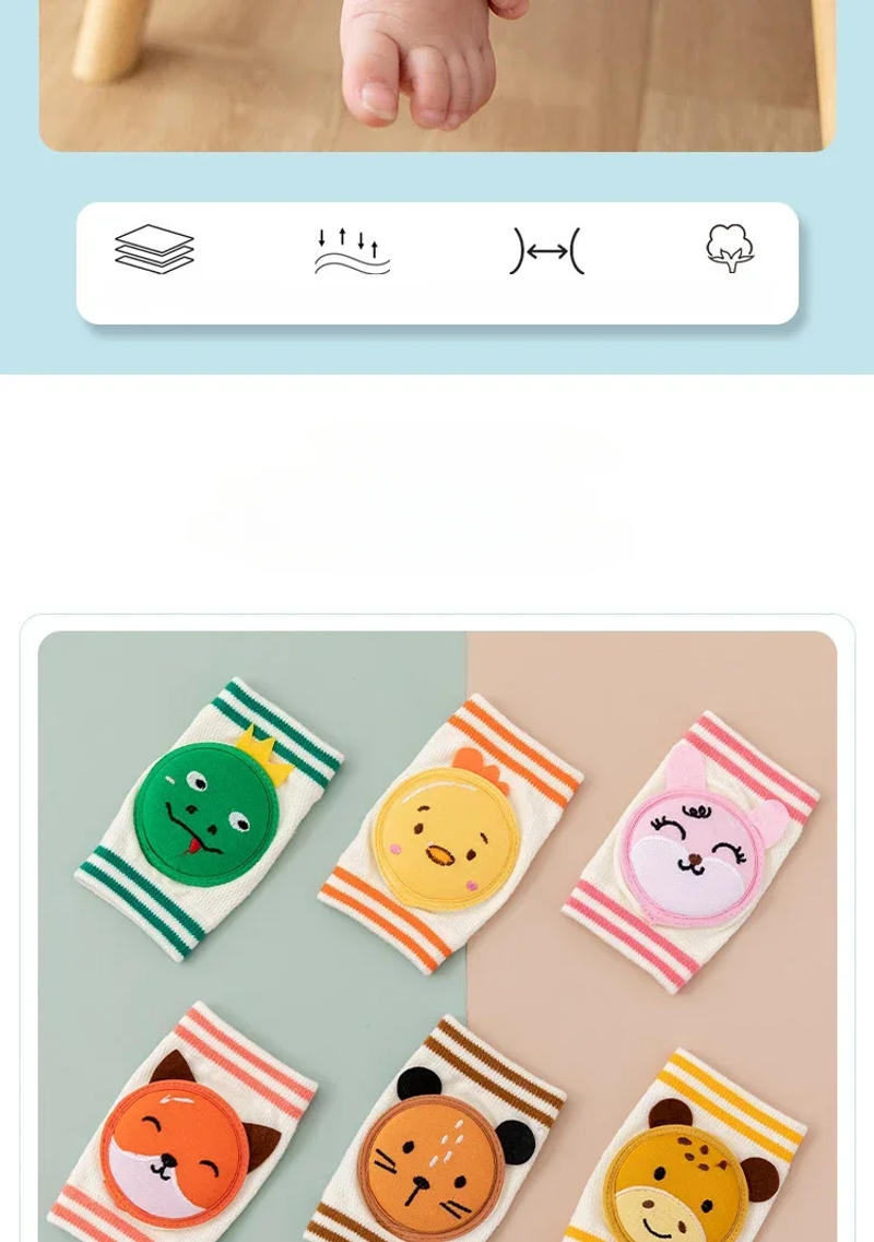 Description Picture 3 of itemSummer Children Knee Pads Baby Crawling Learning To Walk Anti Leg Baby Knee Pads Elbow Pads