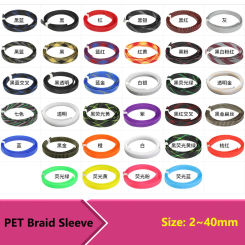 2/10M Expandable Braid Sleeve 2/4/6/8/10/12/14/16/20/25/30/40mm Tight PET Cable Gland Protection Snake Skin Braid For Wires