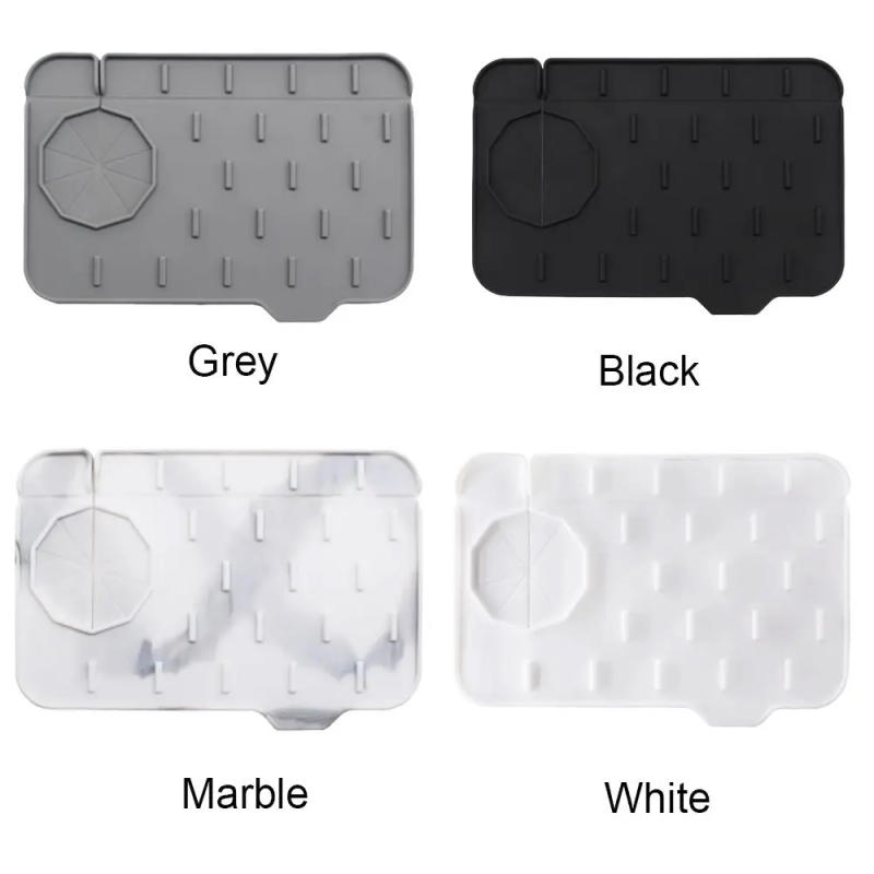 Description Picture 4 of itemSilicone Faucet Splash-proof Water Pad Drain Tray Waterproof Pad Sink Storage Drying Pad Slope Don't Store Water