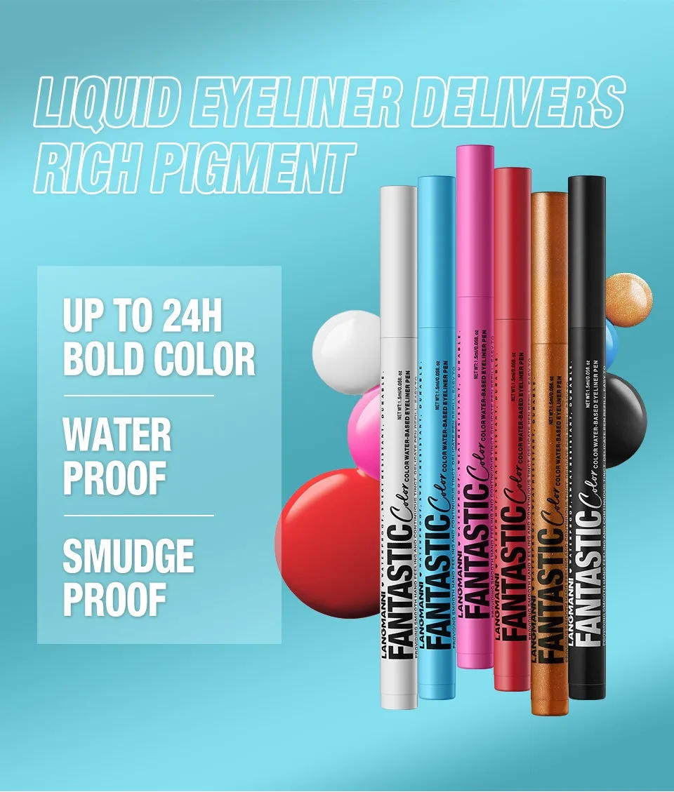 Description Picture 4 of item1Pc Water-based Eyeliner Liquid Matte Bright Red Quick-Drying Smudge-Proof Eyeliner Pen Bold Long-Lasting Eyes Looks Cosmetics