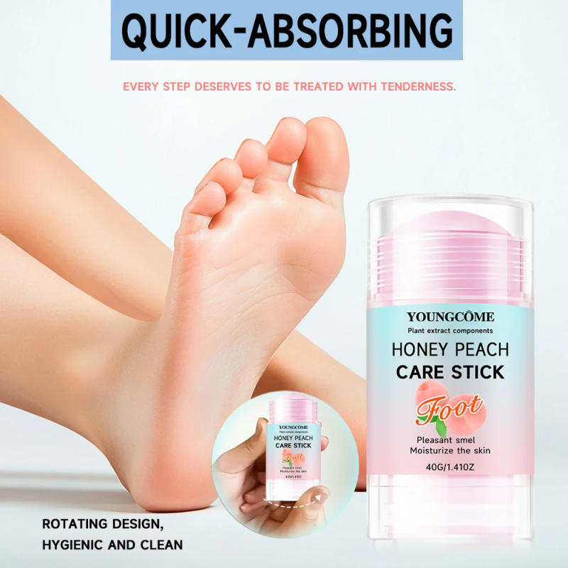 Description Picture 3 of itemHoney Peach Foot Care cream - 72H Moisturizing & Crack Repair, Natural Anti-Odor Formula, Portable Heel Balm for Dry/Calloused