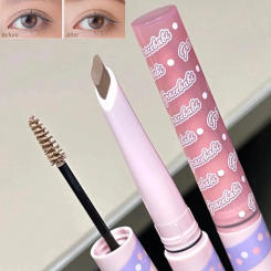Gracebabi Eyebrow Pencil Eyebrow 2-In-1 Blade Brush Dual Head Dual Effect Three-Dimensional Waterproof