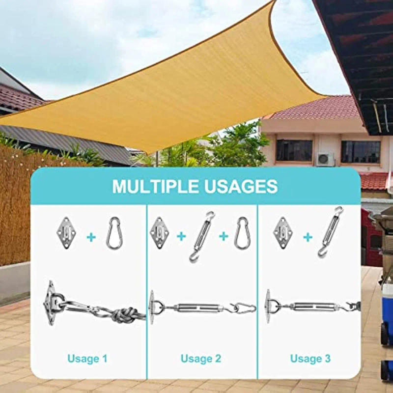 Description Picture 4 of itemAwning Install Attachment Set Heavy Duty Sun Shade Sail Stainless Steel Hardware Kit for Home Garden Sunshade Fixing Accessories