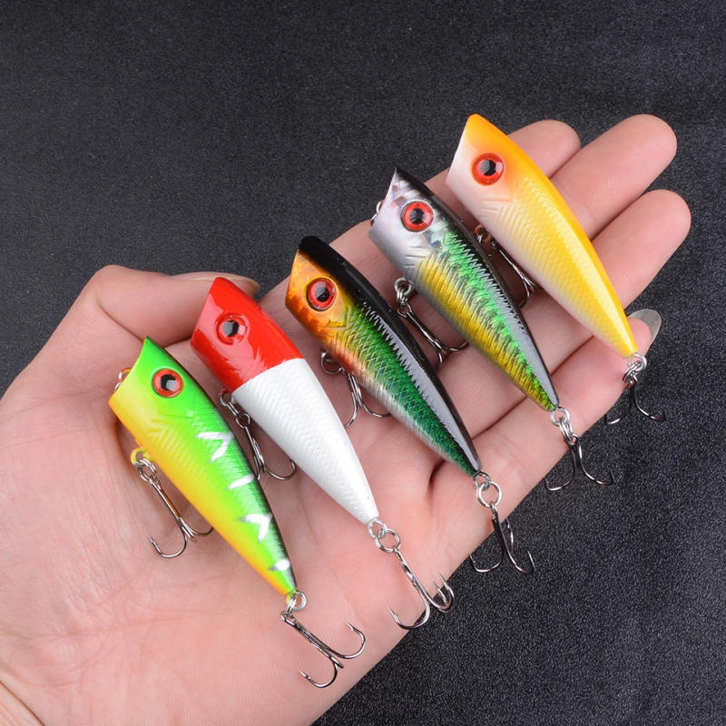 Description Picture 2 of item6cm 7g Surface Popper Fishing Lures Long Casting Artificial Bait Topwater Pencil Swimbait Wobblers for Pike Perch Equipment