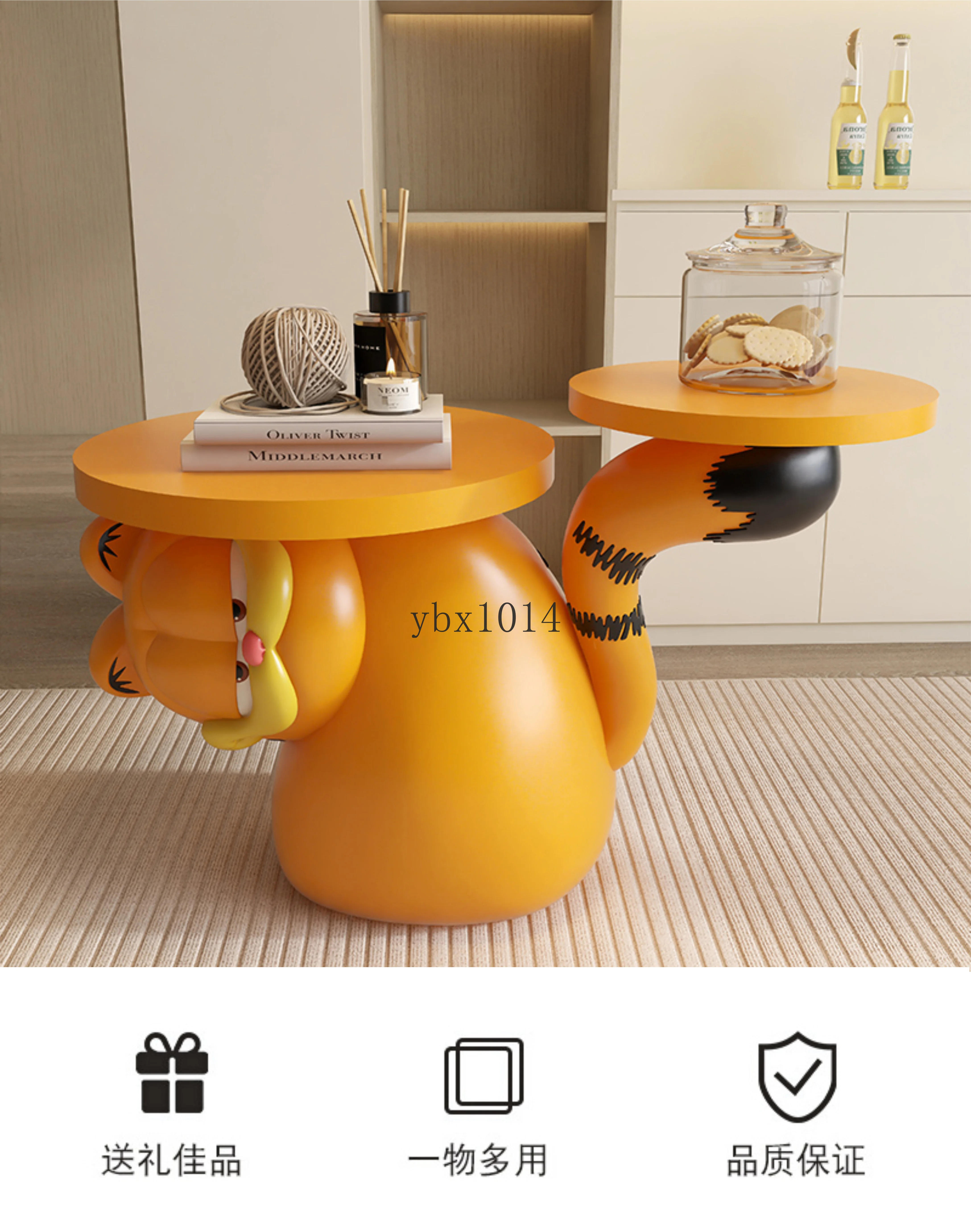 Description Picture 5 of itemGarfield living room sofa corner table removable side table coffee table tray floor bedside decoration ornament