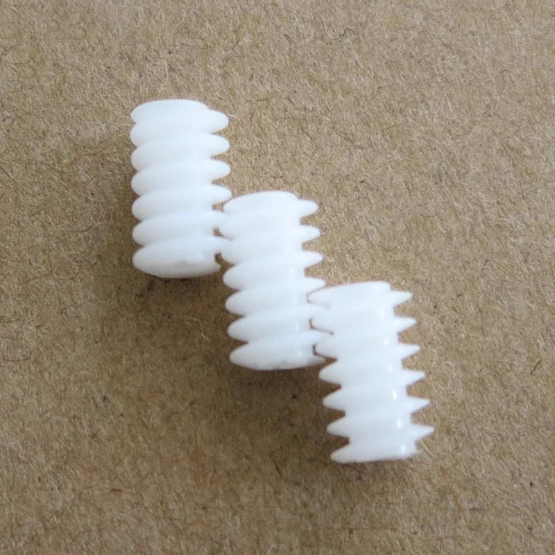 Description Picture 5 of item10pcs/lot White Right Hand Plastic 6*10 (2A) Worm Turbine 0.5 Module Reduction Gears DIY Model Parts