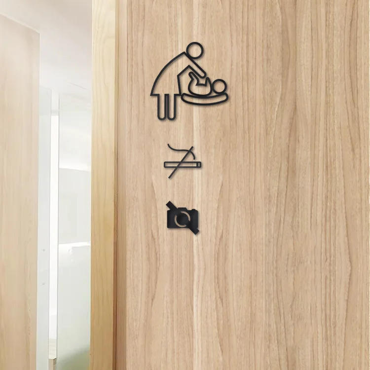 Description Picture 4 of itemDoor Plates WIFI Sign No Smoking Warning Reminders Indicator Plaque Monitoring Acrylic Signs Plate Cafe B&B Monitoring Signage