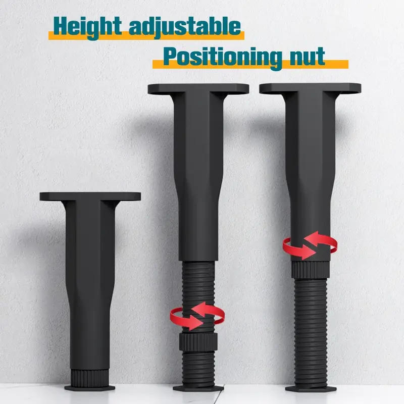 Description Picture 6 of item1pc Telescopic Adjustable Bed Beam Support Foot Reinforced Plastic Furniture Leg Sofa Leg Bed Bottom Load Bearing Bracket Black