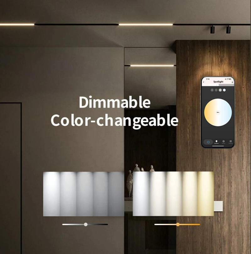 Description Picture 3 of itemSmart Magnet Track Light System, Tuya Zigbee Dimmable LED Spotlight Adjustable Magnetic Rail Lamp Lighting for Living Room Black