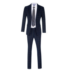 3pcs/set Men's Suit Check Plaid  Suit Set for Formal A suit jacket, pants, and vest