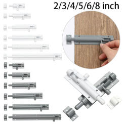 2-8" Aluminum Alloy Door Latch Lock Garden Gate Shed Sliding Safety Door Tower Bolt Latch Catch Home Hardware