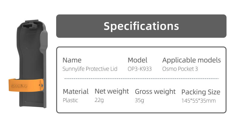 Description Picture 3 of itemHandheld Gimbal Protective Cover For DJI OSMO Pocket 3 Anti-scrach Dustproof Screen Cover For DJI Pocket 3 Camera Accessories