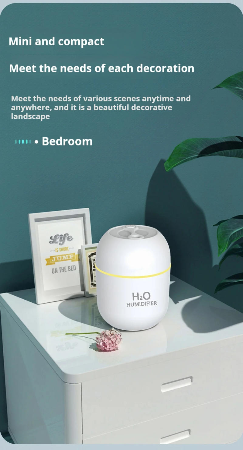 Description Picture 3 of itemMini USB Portable Air Humidifier with Colorful Atmosphere Light New Model Cross-Border Popular Small Air Humidifier for Office