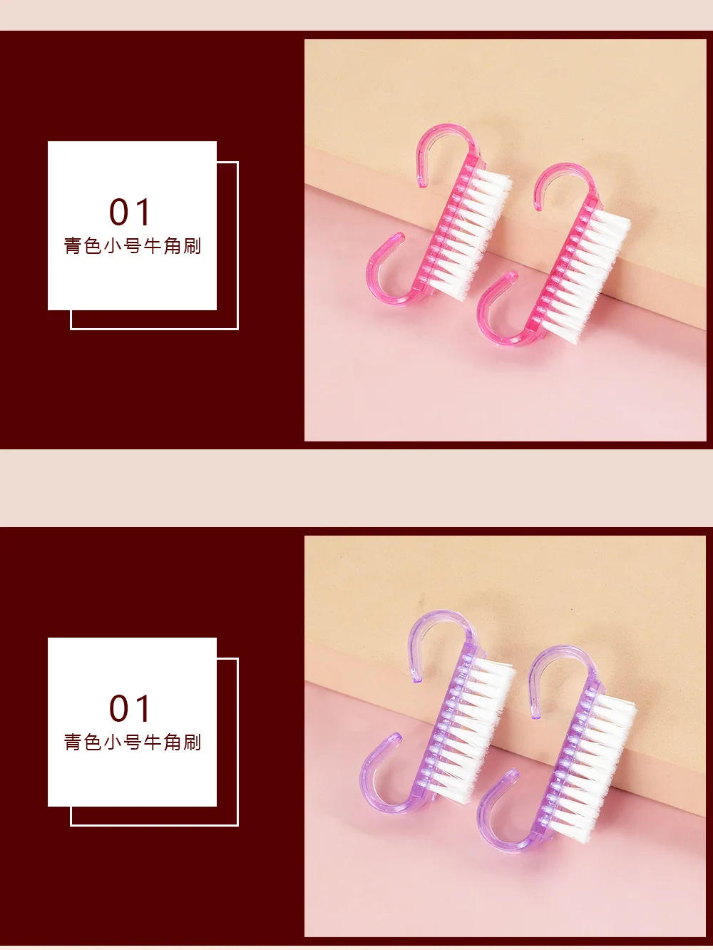 Description Picture 6 of item1/3/10Pcs Acrylic Nail Brush 4 Color Nail Art Manicure Pedicure Soft Remove Dust Plastic Cleaning Nail Brushes File Tools Set