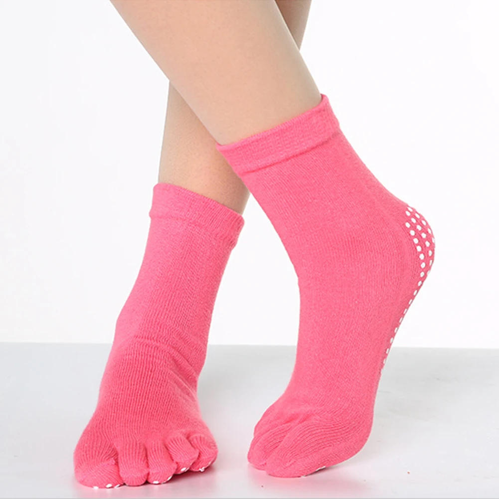 Description Picture 4 of itemWomen Colorful Yoga Socks Non-Slip Ladies Dance Socks Cotton Healthy Sports Five-toed Socks