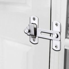 Sliding Barn Door Latch 180Degree Right Angle Gate Latch Door Bolts Wine Cooler Closet Window Garage Latch Plug Baby Safety Lock
