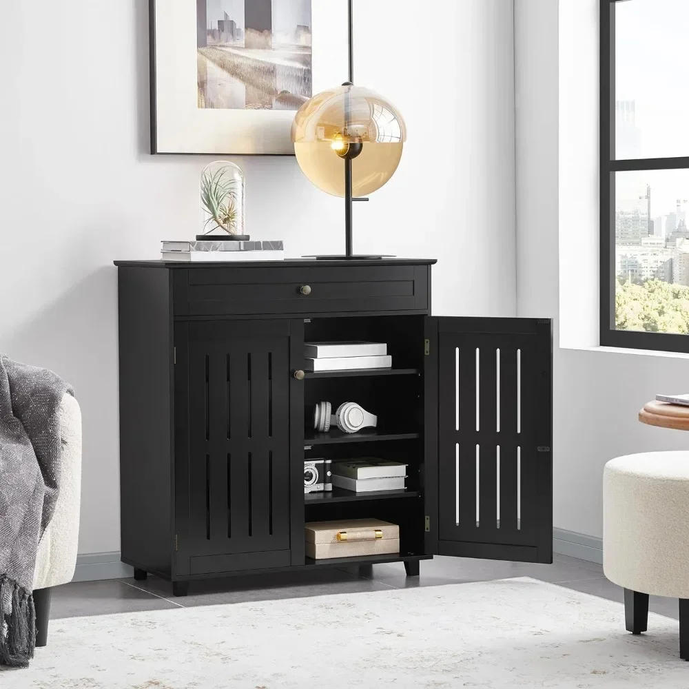 Description Picture 5 of itemShoe Cabinet, 4-Tier Shoe Storage Cabinet with Drawer & Adjustable Shelves, Wooden Shoe Rack Organizer