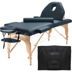 Professional Portable Massage Table with Backrest - Blue